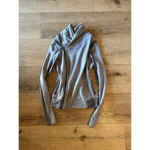 Lululemon Women 4 Gray Bhakti Double Zipper Yoga Jacket Asymmetrical
